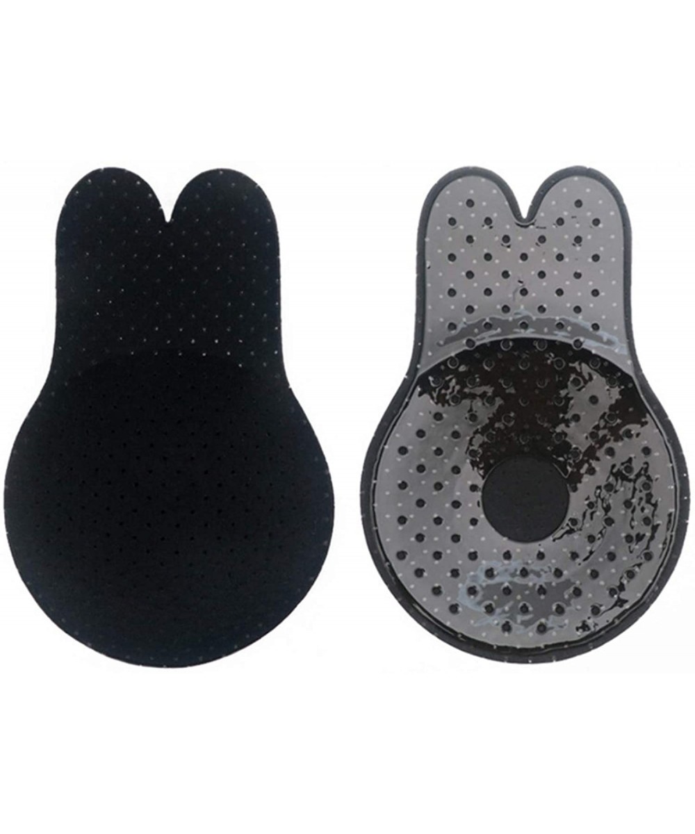 Accessories Nippleless Covers Rabbit Ear Ultra Thin Push Up Reusable Breast Lift Tape for Women Girls - Black - CX198XU88HC