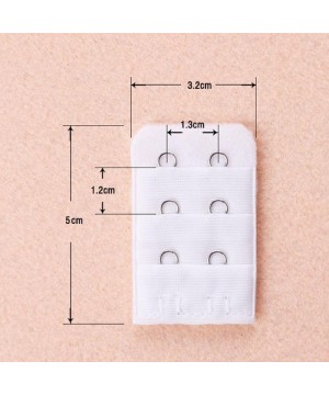 Accessories 5Pcs 2 Hook Bra Extender for Women's Elastic Extension Strap Clip Expander Adjustable Belt Buckle Underwear - Whi...