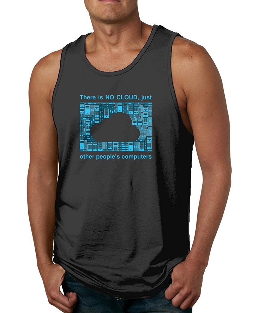 Undershirts There is No Cloud It's Just Someone Else's Computer1 Casual Summer Tank Tops for Men Cotton Funny Beach T Shirts ...