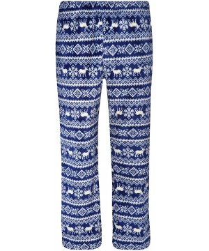 Sets Women's Coral Fleece Pajamas - Coral Fleece- Winter Blue Fairisle - CK18AQIG7G7