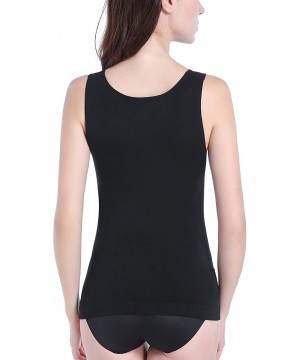 Shapewear Women's Seamless Body Shaping Tank Top - Black - C012ME5VCJD