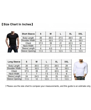 Undershirts Men's Tagless Slim Fit Top Muscle Cotton V-Neck Crewneck Short Sleeve Undershirts T-Shirts - Navy - CP17XXGGGQT