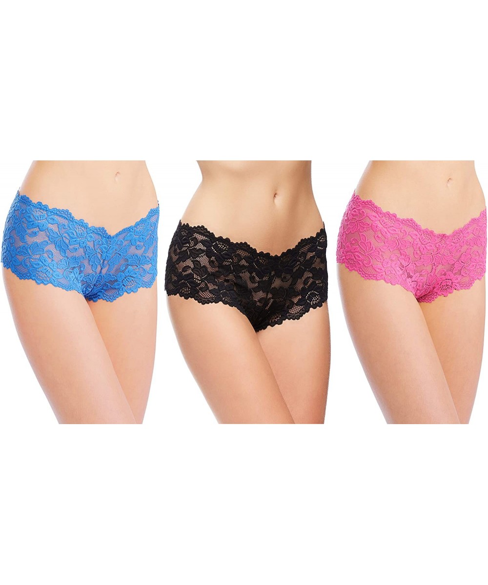 Panties Flirty Lace Zoe Cheeky Panty 3-Pack for Women- Size S-XL - Multipack-4 - CB18EQRN6O8