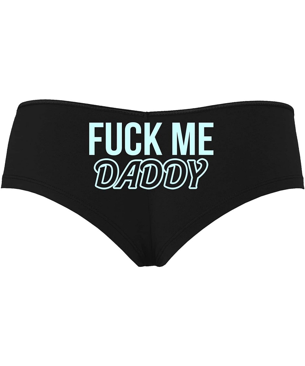 Panties Fuck Me Hard Daddy Pound Me Master Black Boyshort Panties - Baby Blue - CJ195CWTSW8