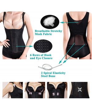 Shapewear Women's Shapewear Waist Cinchers Shaper Corset Tank Top for Weight Loss - Black - CK18STQQMUL