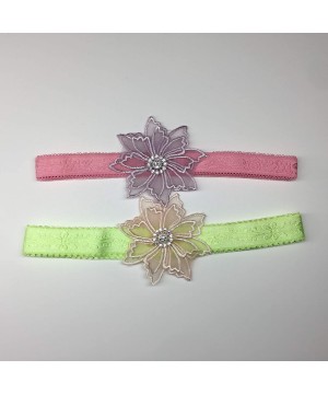 Garters & Garter Belts Colorful Wedding Garter Lace Garter Set Floral Design for Bride or Bridesmaid - Green Pink - CM18XI6INT8