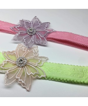 Garters & Garter Belts Colorful Wedding Garter Lace Garter Set Floral Design for Bride or Bridesmaid - Green Pink - CM18XI6INT8