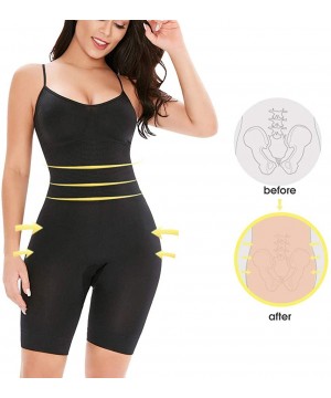 Shapewear Shapewear for Women Plus Size Tummy Control Butt Lifter Bodysuit Waist Trainer Seamless Body Shaper - Black - C1195...