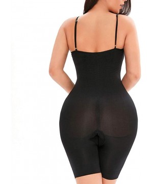 Shapewear Shapewear for Women Plus Size Tummy Control Butt Lifter Bodysuit Waist Trainer Seamless Body Shaper - Black - C1195...