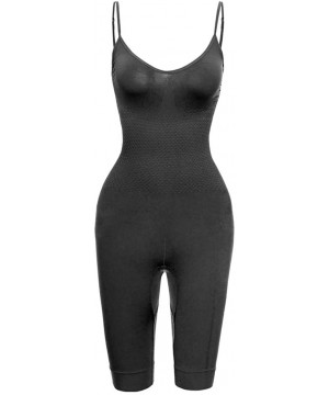 Shapewear Shapewear for Women Plus Size Tummy Control Butt Lifter Bodysuit Waist Trainer Seamless Body Shaper - Black - C1195...