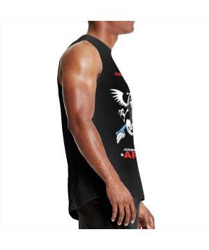 Undershirts Men's Black Summer Round Neck Sleeveless T-Shirt-Ramones Cotton Tank Tops for Gym - Ramones18 - CE19C6YTU5L