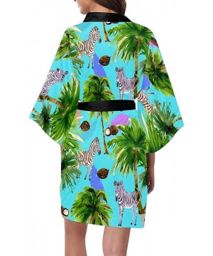 Robes Custom Watercolor Abstract Shape Women Kimono Robes Beach Cover Up for Parties Wedding (XS-2XL) - Multi 4 - CX190Z7CHR6