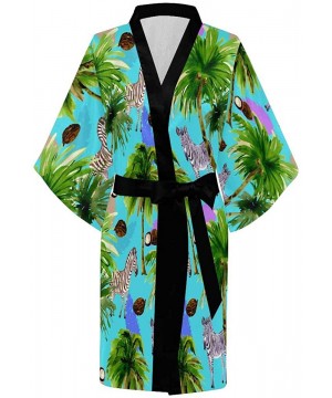 Robes Custom Watercolor Abstract Shape Women Kimono Robes Beach Cover Up for Parties Wedding (XS-2XL) - Multi 4 - CX190Z7CHR6