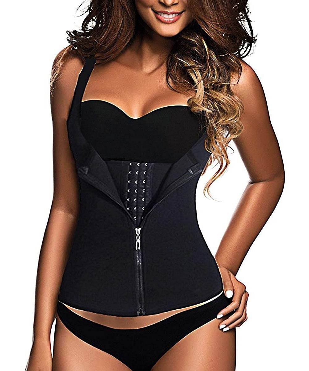 Shapewear Waist Trainer Corset for Weight Loss Sport Workout Shaper Tummy 4 Steel Boned - Black2 - CX18992GWLW