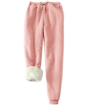 Sets Women's Pajama Bottoms Pure Coral Velvet Household Trousers Comfortable Pants - C-pink - CQ19DEW8807