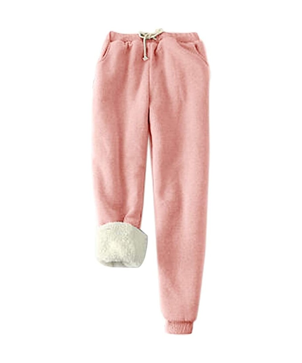 Sets Women's Pajama Bottoms Pure Coral Velvet Household Trousers Comfortable Pants - C-pink - CQ19DEW8807