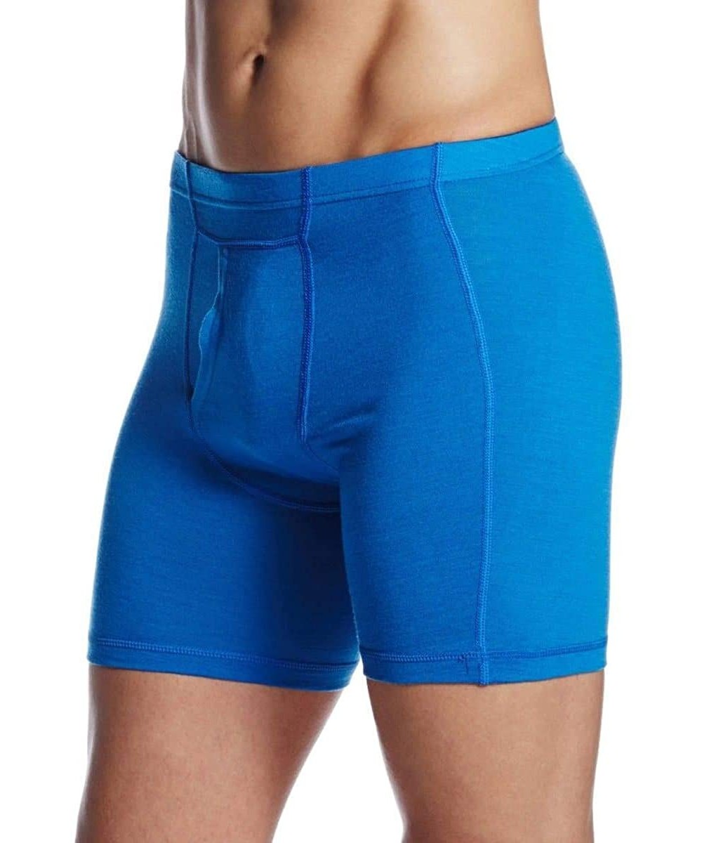 Boxer Briefs 702 Acadian Men's Lightweight Boxer Brief - Anti Odor No Itch Renewable Fabric - Azure Blue - C1118K4LFK9