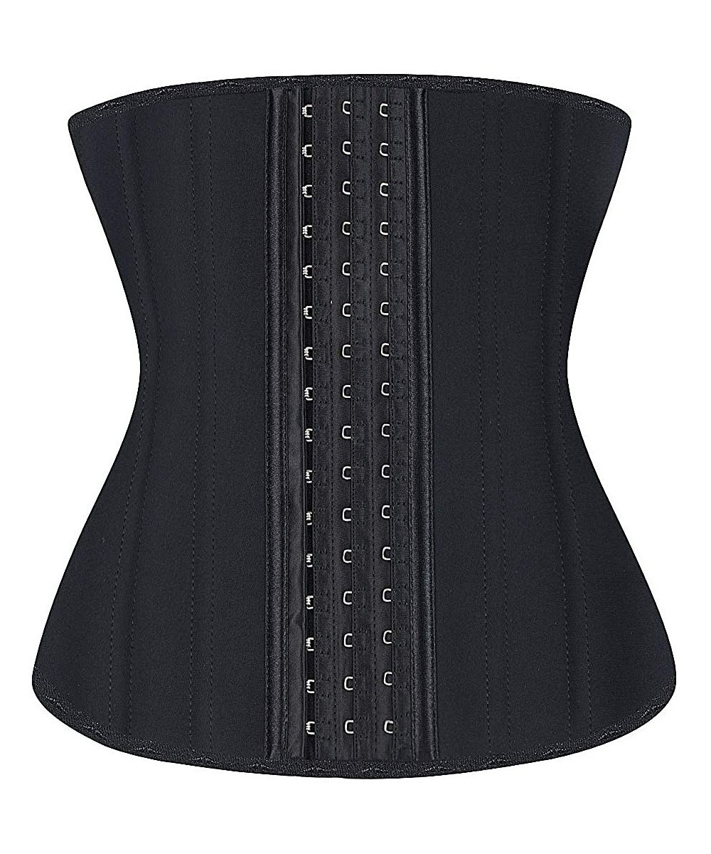 Shapewear Waist Trainer Corset for Women- High Compression Waist Cincher for Tummy Control - Black-7 (Hooks- 13 Bones) - CR18...