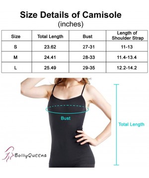 Camisoles & Tanks Women Camisole- Strap Cami Tank Tops for Teens Girls Yoga Sleep Tops White S - CN18HMDW2Z6