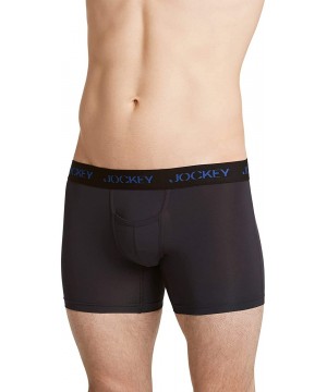 Boxer Briefs Men's Underwear Sport Microfiber Boxer Brief - Dark Night - C518S0QIO72