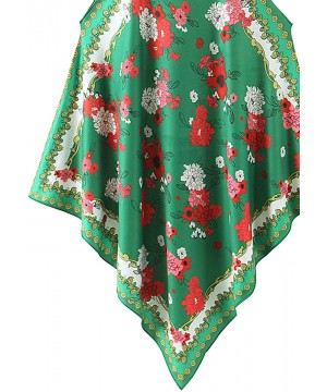 Camisoles & Tanks Women's Floral Print Handkerchief Hem Bandana Sundress Loungewear Sleep Blouse Dress - Green Floral - CM19D...