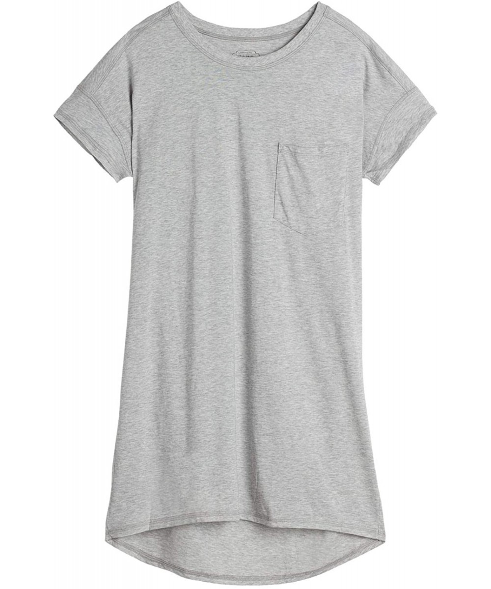 Nightgowns & Sleepshirts Womens Ultrafresh Supima Cotton Nightdress - Grey - 031 - Light Grey Blend - CS1957GMZS7