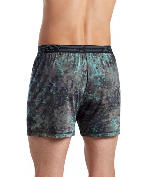 Boxers Men's Underwear Active Microfiber Boxer - Textured Green Camo - CJ19CZE5EIX