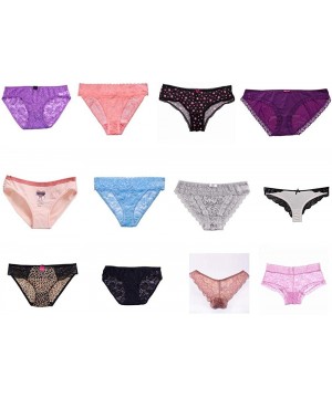 Panties Variety of Panties - Women Underwear Pack 6- Lacy Cotton Briefs Hipsters Bikinis Boyshorts Undies Assorted - 6pcs - C...