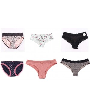 Panties Variety of Panties - Women Underwear Pack 6- Lacy Cotton Briefs Hipsters Bikinis Boyshorts Undies Assorted - 6pcs - C...