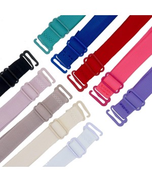 Accessories 15mm Wide Band Fashion Stylish Bra Straps Women's Accessories 10 Color Set - Full Set - CG11X4FWFO9