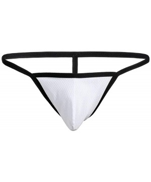 G-Strings & Thongs Men Thongs Sexy Underwear Jocks G Strings T Back Lingerie Underpants Panties and - B White - C1193HC4A9Q