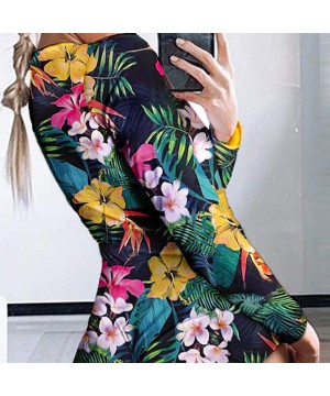 Sets Women Clothing 2020 Fashion Women Print Long Sleeve Nightwear Shorts Jumpsuit Sleepwear Tracksuit Daily Clothing Navy - ...