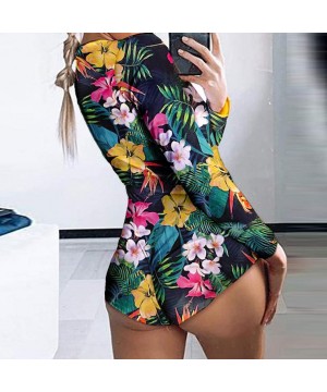 Sets Women Clothing 2020 Fashion Women Print Long Sleeve Nightwear Shorts Jumpsuit Sleepwear Tracksuit Daily Clothing Navy - ...