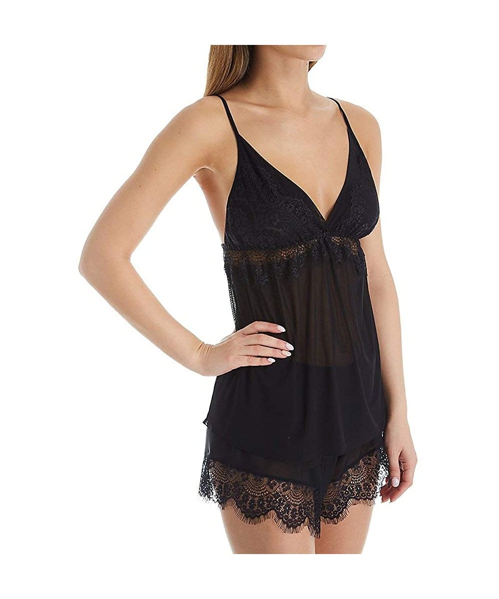 Sets Women's Up All Night Cami and Short Set 4809 - Black - CV18W6ZTZI2