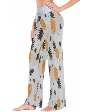 Bottoms Retro Golden Pineapple Womens Pajama Pants Loose Long Lounge Sleepwear Yoga Gym Trousers - CF19DWI2LQA