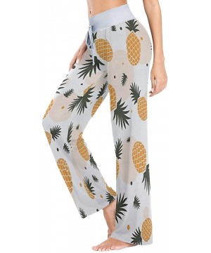 Bottoms Retro Golden Pineapple Womens Pajama Pants Loose Long Lounge Sleepwear Yoga Gym Trousers - CF19DWI2LQA