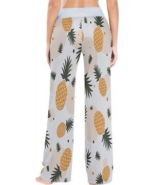 Bottoms Retro Golden Pineapple Womens Pajama Pants Loose Long Lounge Sleepwear Yoga Gym Trousers - CF19DWI2LQA