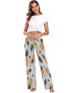 Bottoms Retro Golden Pineapple Womens Pajama Pants Loose Long Lounge Sleepwear Yoga Gym Trousers - CF19DWI2LQA