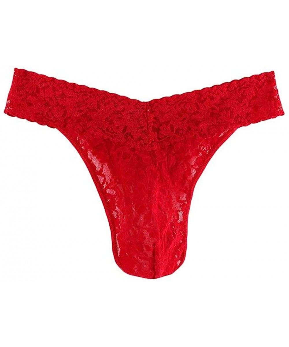 G-Strings & Thongs Hanky Panky Men Original Rise Thong 4811HS - Red - C0192UNYU24