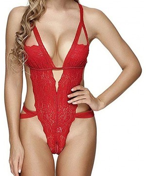 Baby Dolls & Chemises Women Sex-Women Lace Mesh Chemises Lingerie Mini Teddy Babydoll Strappy Sleepwear Nightwear - Red 420a ...