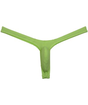 G-Strings & Thongs Men's Posing Bikini Thong Underwear Minimal Coverage Maximal Comfort T-Back - 4-pack Apple Green - CC19685...