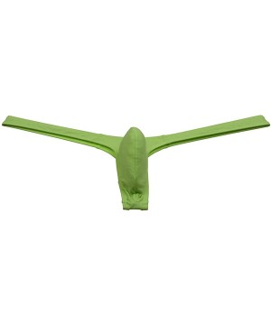 G-Strings & Thongs Men's Posing Bikini Thong Underwear Minimal Coverage Maximal Comfort T-Back - 4-pack Apple Green - CC19685...