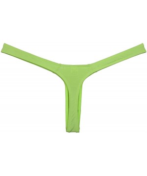 G-Strings & Thongs Men's Posing Bikini Thong Underwear Minimal Coverage Maximal Comfort T-Back - 4-pack Apple Green - CC19685...