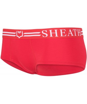 Panties Women's Modal Fitness Cheeky Boy Short Underwear - Red - CG18EI28UO8