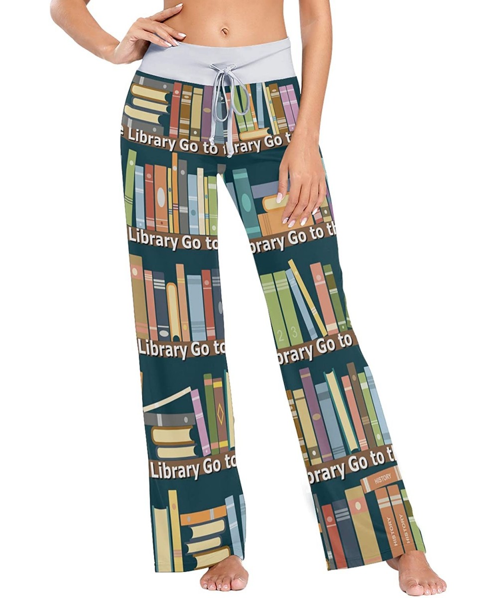 Bottoms Women's Loose Casual Comfy Pajama Pants Drawstring Palazzo Wide Leg Lounge Pants - Color30 - C2197EKTGD3