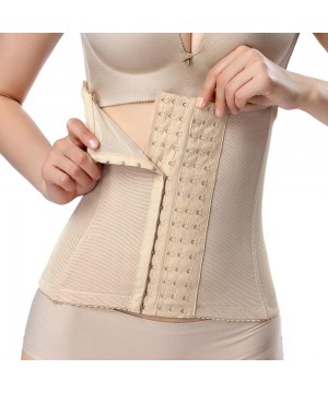 Shapewear Corset Waist Trainer- Hourglass Waist Cincher for Weight Loss- Body Corset Shaper for Women - Y003beige - CM18ZA8LOSI