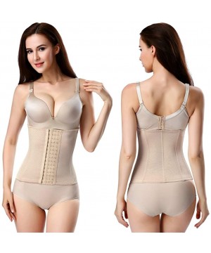 Shapewear Corset Waist Trainer- Hourglass Waist Cincher for Weight Loss- Body Corset Shaper for Women - Y003beige - CM18ZA8LOSI