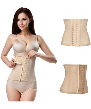 Shapewear Corset Waist Trainer- Hourglass Waist Cincher for Weight Loss- Body Corset Shaper for Women - Y003beige - CM18ZA8LOSI