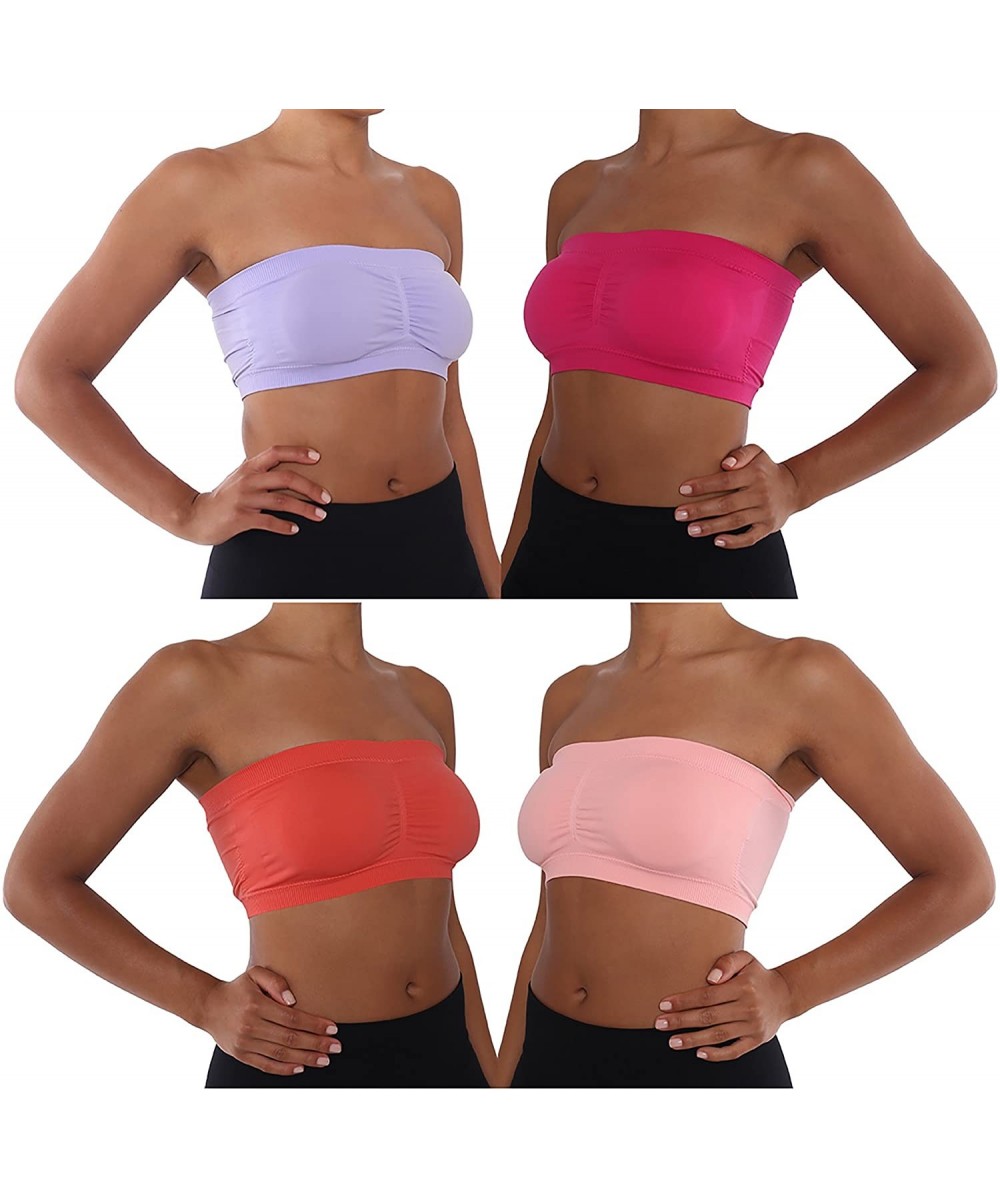 Bras Woman's Seamless Bandeau Bra Top B05 - L.pink-coral-fuchsia-lavender - CI12HLO5F9F