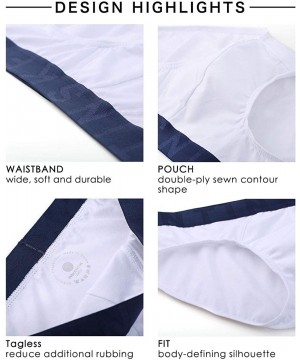 Briefs Men's 3 Pack Low Rise Cotton Hip Briefs Slim Fit Contour Pouch Sexy Underwear - F8021 White - CF18R3ERGCW